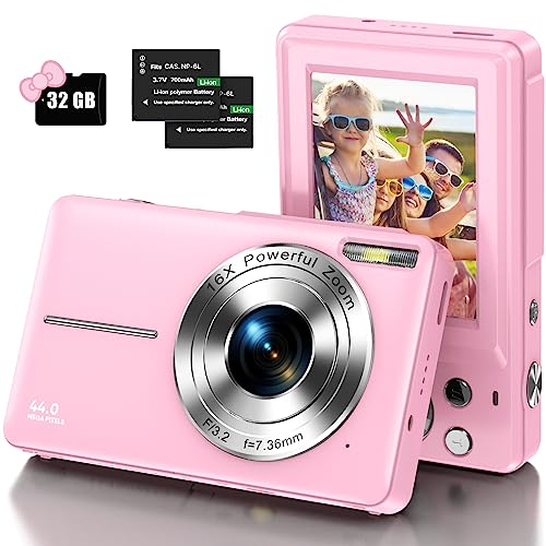 Imagen principal de Camara Fotos Digital con Tarjeta de Memoria Micro 32G, 1080P Cámara D