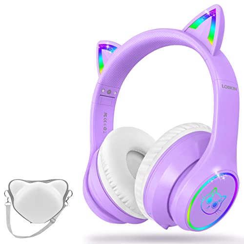 Imagen principal de LOBKIN Auriculares Bluetooth 5.1 para Niños con Bolsillo - Luz LED RG