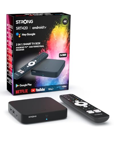 Imagen principal de STRONG SRT420 TV Box Android TV 4K con Puerto Ethernet, DVB-T2, 2GB RA