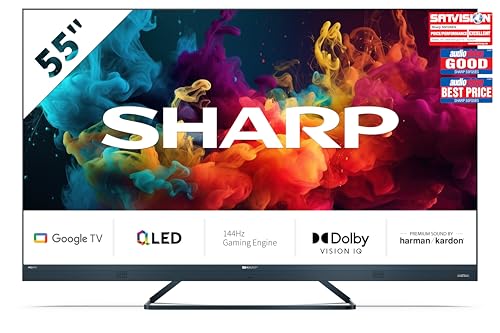 Imagen principal de Sharp QLED 144Hz 55FQ5EG - Google TV de 55 (4K Ultra HD, 4X HDMI 2.1, 