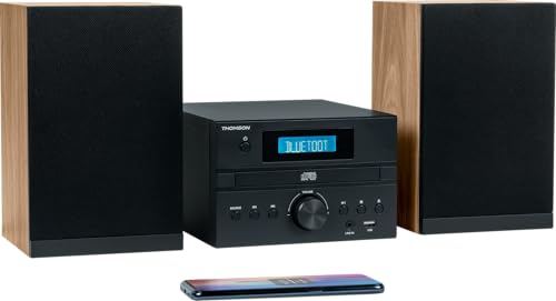 Imagen principal de Micro-chaîne Bluetooth - THOMSON - Bois/Noir - Radio FM/CD/MP3/USB, 2