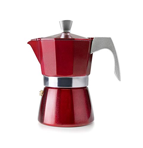 Imagen principal de IBILI - Cafetera express Evva Red, 6 tazas, 300 ml, Aluminio fundido, 