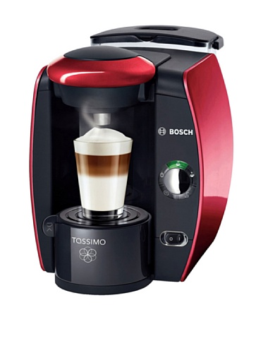 Imagen principal de Bosch TAS4013 - Cafetera multibebidas, color negro y rojo