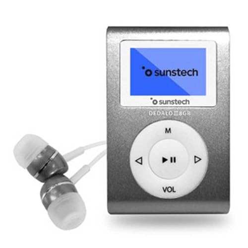 Imagen principal de Sunstech DEDALOIII8GBGY - Reproductor MP3 con Pinza de Sujeción, Colo