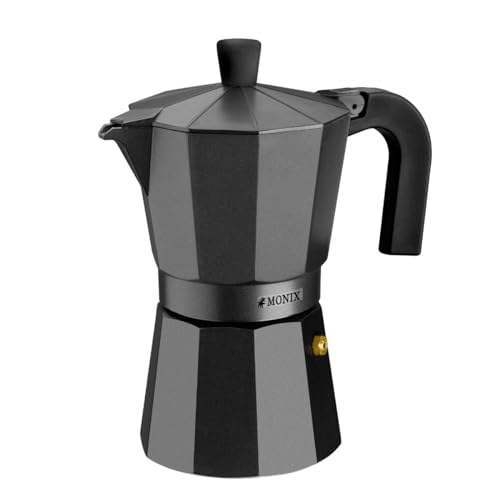 Imagen principal de Monix M640009 Vitro Noir | Cafetera Italiana de Aluminio 9 Tazas, Apta