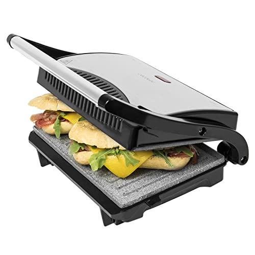 Imagen principal de Cecotec Parrilla Eléctrica Rock?nGrill. 700 W, Revestimiento de Piedr