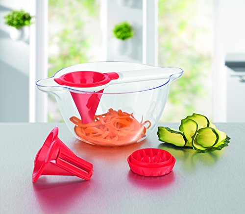 Imagen principal de Gourmetmaxx 06552 basher espiral con ensaladera rojo/blanco