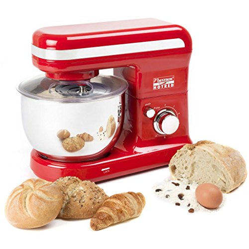 Imagen principal de Bestron AKM500HR - Batidora amasadora, 450 W, color rojo