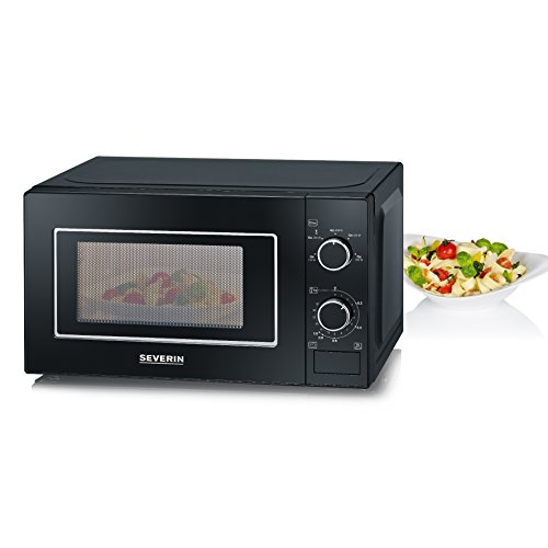 Imagen principal de Severin MW 7897 Microondas de 700 W, Color Negro y Cromado, Acero Inox