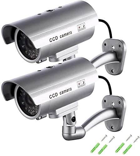 Imagen principal de Maxesla - Cámara de seguridad falsa con luces LED iluminadas, 2 unida