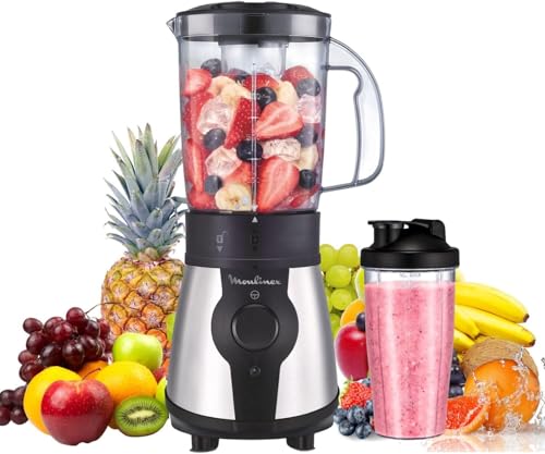 Imagen principal de Moulinex Blend&Go - Batidora de vaso de 300 W, con jarra de 1,3 L y bo