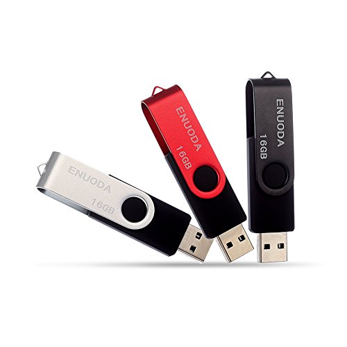 Imagen principal de ENUODA 3 Piezas 16GB USB 2.0 Pendrive Flash Drive Multicolor Pivote Me