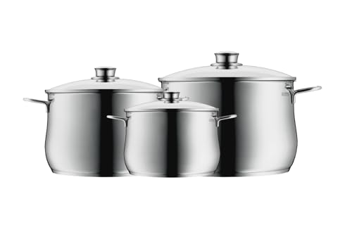 Imagen principal de WMF Diadem Plus - Batería de Cocina 3 piezas, Acero Inoxidable Cromar