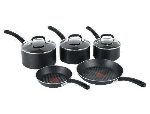 Imagen principal de Tefal E857S544 Juego de sartenes para inducción, Negro, 5 unidades