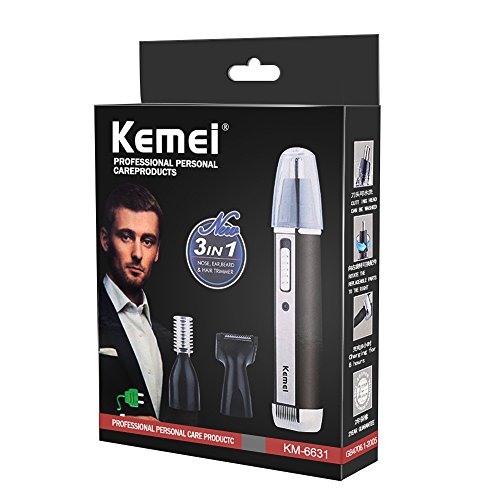 Imagen principal de Kemei 3 en 1 kit de recorte de pelo de oreja nariz Recortador de ceja 
