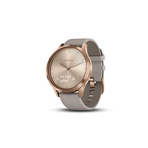 Imagen principal de Garmin Vivomove HR Premium Hybrid Smartwatch Rose Gold with Grey Suede