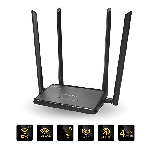 Imagen principal de WAVLINK AC1200 Wireless WiFi Router,Dual Banda Enrutador 2.4GHz 300Mbp