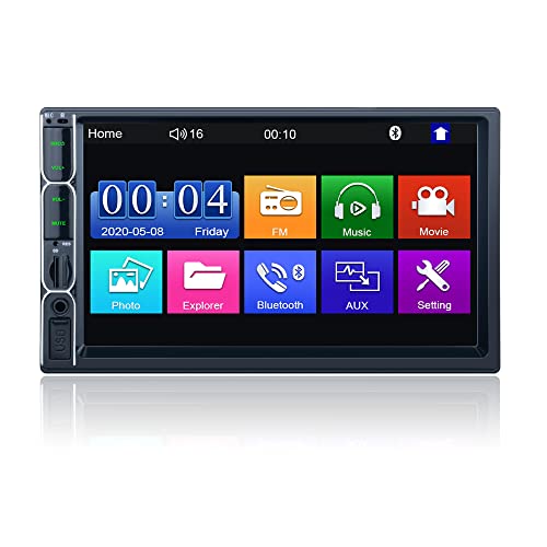 Imagen principal de Radio Coche Bluetooth 2 DIN, REAKOSOUND Pantalla Táctil HD de 7 Pulga