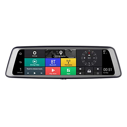 Imagen principal de Ahomi 1296P - Espejo retrovisor para Coche (9,88 Pulgadas, 4 Lentes, c