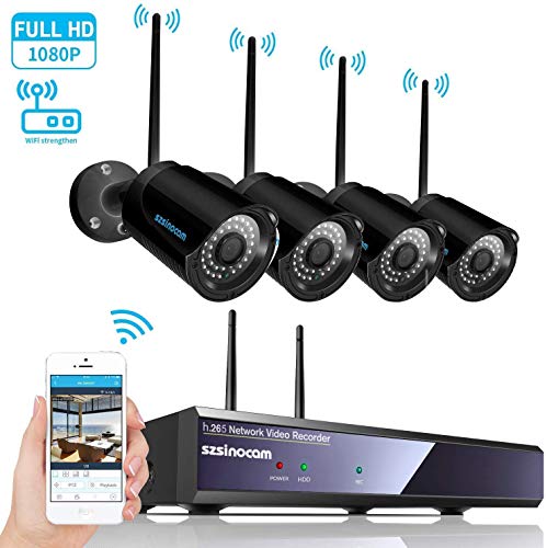 Imagen principal de Sistema de cámara de seguridad, SZSINOCAM 1080P NVR 4 200W Wifi Cáma