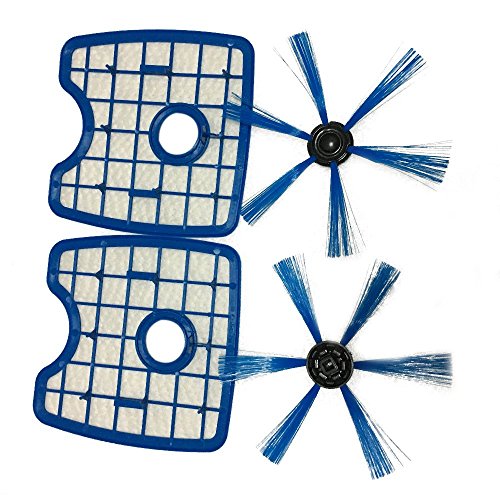 Imagen principal de SODIAL para aspiradora 2 Pantallas de Filtro + 2 cepillos Redondos par