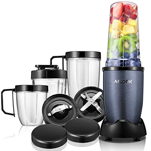 Imagen principal de AICOOK Batidora de Vaso, Batidora para Smoothie, 4 Botellas Tritan sin
