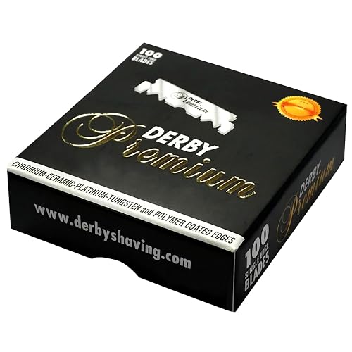 Imagen principal de Derby Premium Hojas de afeitar, filo único 100 unidades (Paquete de 1