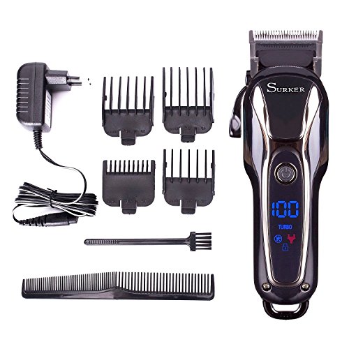 Imagen principal de Profesional LED Display Titan Cortapelos Barba Trimmer afeitadora