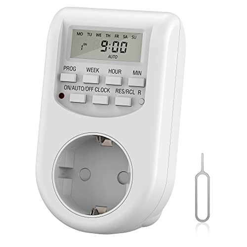 Imagen principal de NICREW Temporizador Enchufe Con LCD Pantalla, Programas de 7 Días y 1