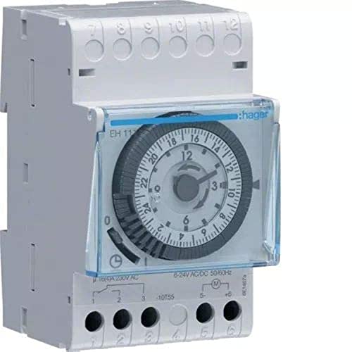 Imagen principal de Hager Sistemas EH111 Interruptor Horario Esfera Diaria 16A, con Reserv